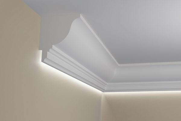 Listwa przysufitowa do oświetlenia ściany - WSLA1 Sztukateria wewnetrzna listwa przysufitowa oswietlajaca sciane LED pr